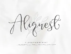 Aliquest Script font