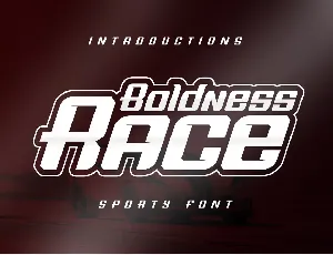 Boldness Race font