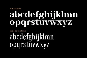 Millard font