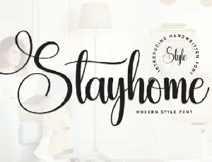 Stayhome Script font