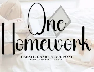 One Homework Script font