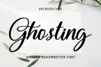 Ghosting font