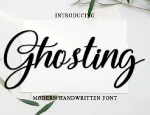 Ghosting font