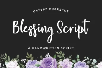 Blessing Script font