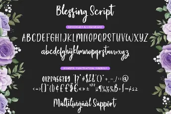 Blessing Script font