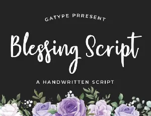 Blessing Script font