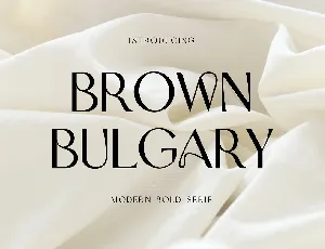 Brown Bulgary font