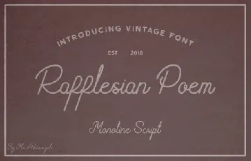 Rafflesian Poem font