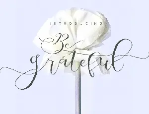 Be Grateful Script font