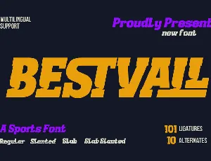 BESTVALL trial font