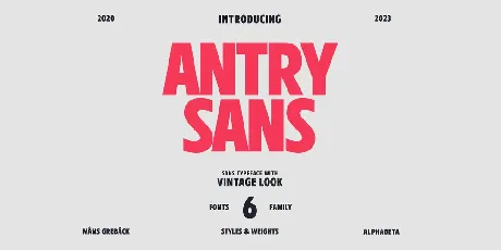 Antry Sans font