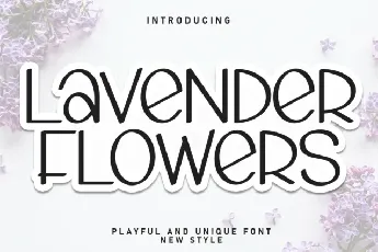 Lavender Flowers Display font