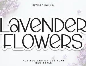 Lavender Flowers Display font