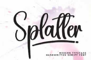 Splatter Script font