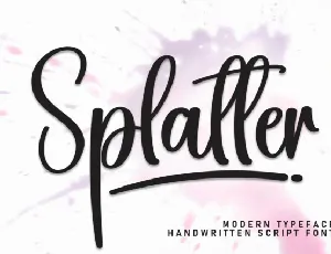 Splatter Script font