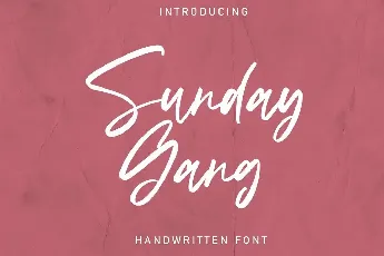 Sunday Gang font