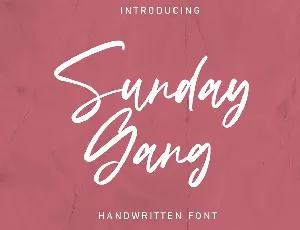 Sunday Gang font