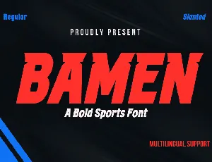 BAMEN trial font