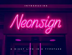 Neonsign font