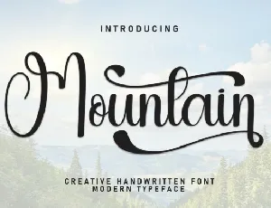 Mountain Calligraphy font