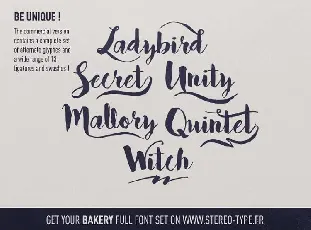 Bakery Free font