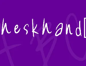 Cheskhand1 font