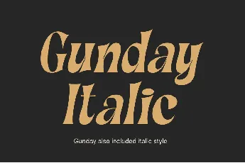 Gunday Free font