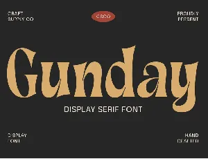 Gunday Free font