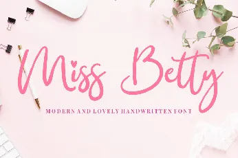 Miss Betty Script font