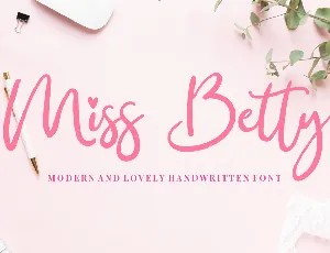 Miss Betty Script font