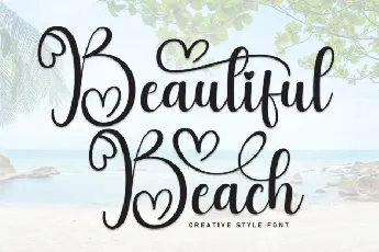 Beautiful Beach Calligraphy font