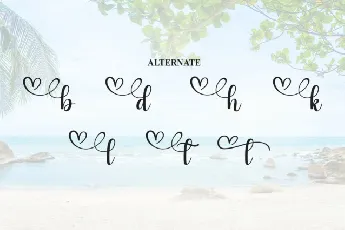 Beautiful Beach Calligraphy font