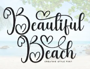 Beautiful Beach Calligraphy font