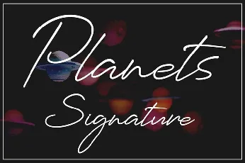 Planets Signature font