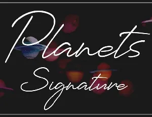 Planets Signature font