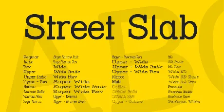 Street Slab font