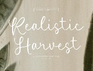 Realistic Harvest font