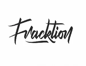 Fracktion Calligraphy font