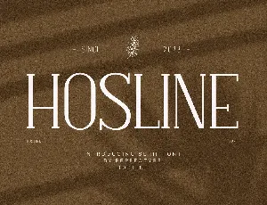 Hosline font