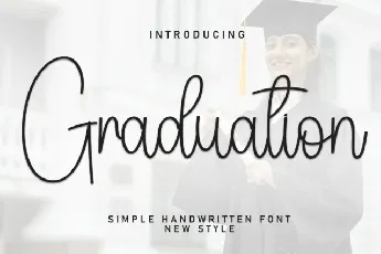 Graduation Script font