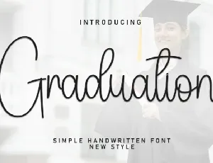 Graduation Script font