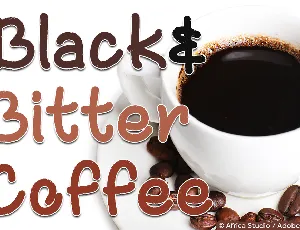 Black and Bitter Coffee font