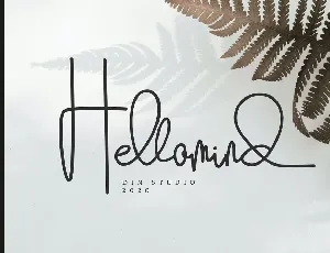 Hellomind Signature Script font