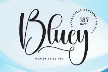 Bluey Calligraphy font