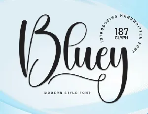 Bluey Calligraphy font