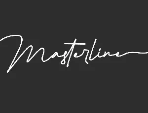 Masterline Demo font