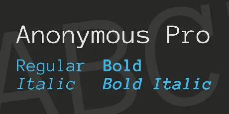 Anonymous Pro font