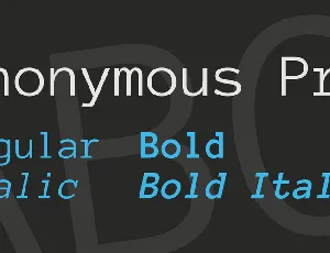 Anonymous Pro font