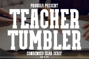 Teacher Tumbler font