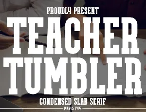 Teacher Tumbler font